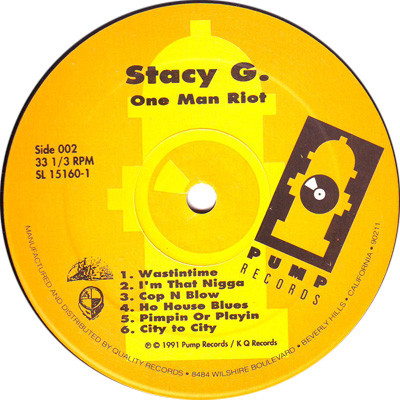 Stacy G. - One Man Riot | Pump Records (SL 15160-1) - 4