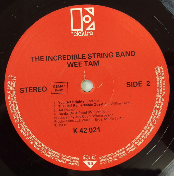 The Incredible String Band - Wee Tam | Elektra (K 42021) - 4 The Incredible String Band - Wee Tam | Elektra (K 42021) - 4