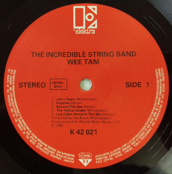 The Incredible String Band - Wee Tam | Elektra (K 42021) - 3 The Incredible String Band - Wee Tam | Elektra (K 42021) - 3