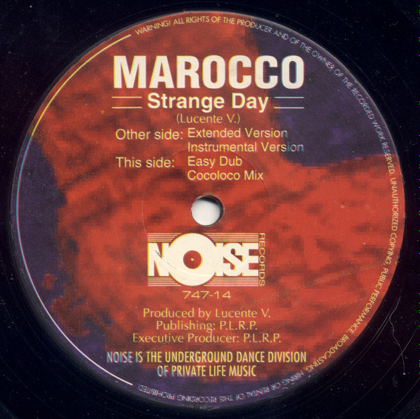 Marocco - Strange Day | Noise Records (747-14) - 2