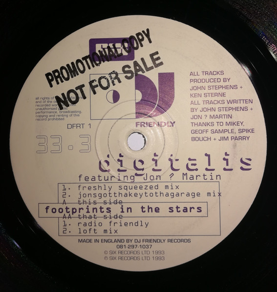 Digitalis - Footprints In The Stars | DJ Friendly Records (DFRT 1) Digitalis - Footprints In The Stars | DJ Friendly Records (DFRT 1)