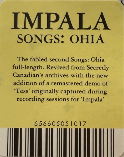 Songs: Ohia - Impala | Secretly Canadian (SC510) - 2