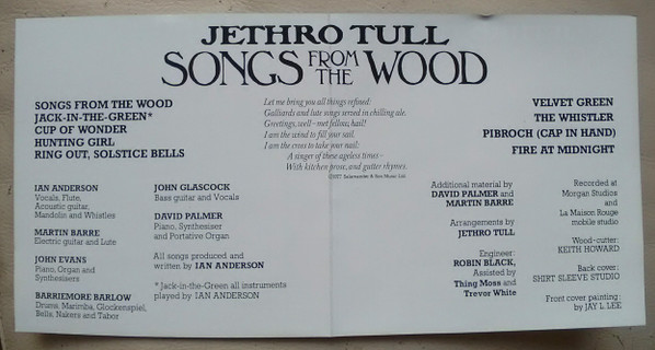 Jethro Tull - Songs From The Wood | Chrysalis (ACCD 1132) - 3