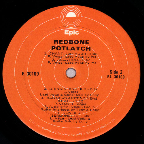 Redbone - Potlatch [Vinyl] | Epic (E 30109) - 4