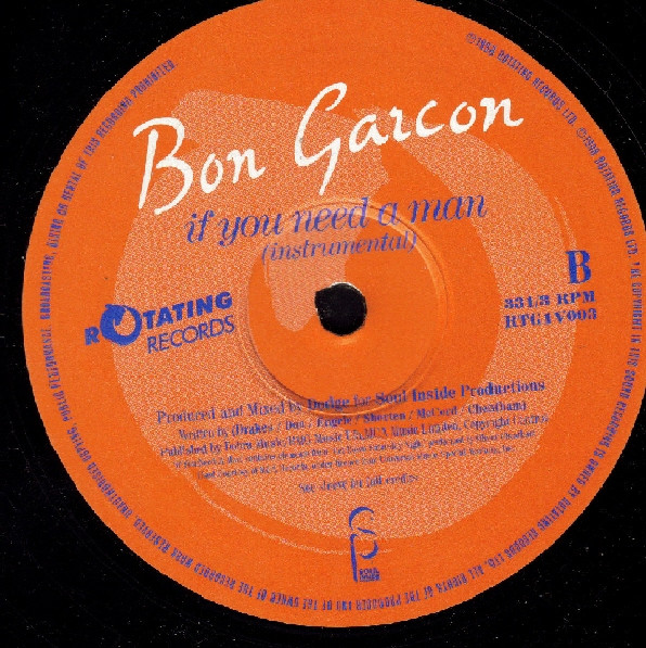 Bon Garçon - If You Need A Man | Rotating Records (RTG1V003) - 2