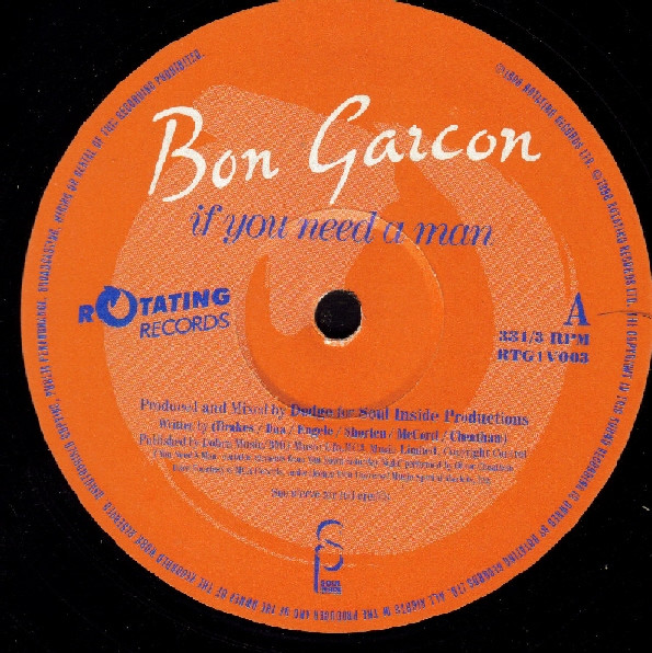 Bon Garçon - If You Need A Man | Rotating Records (RTG1V003)