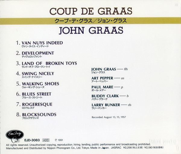 John Graas - Coup De Graas | EmArcy (EJD-3083) - 3 John Graas - Coup De Graas | EmArcy (EJD-3083) - 3