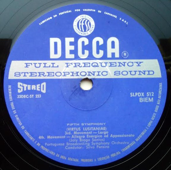 Joly Braga Santos - Orquestra Sinfónica da RDP , Silva Pereira - Fifth Symphony (Virtus Lusitaniae) | Decca (SLPDX 512) - 4