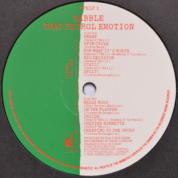 That Petrol Emotion - Babble | Polydor (TPELP 1) - 4