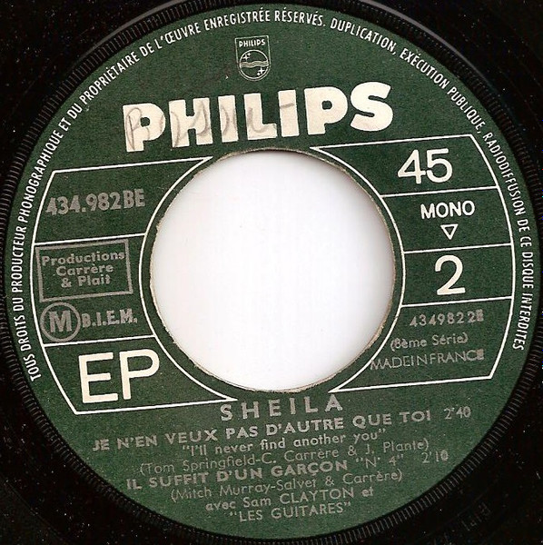 Sheila - Toujours Des Beaux Jours | Philips (434 982 BE) - 4
