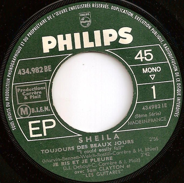 Sheila - Toujours Des Beaux Jours | Philips (434 982 BE) - 3