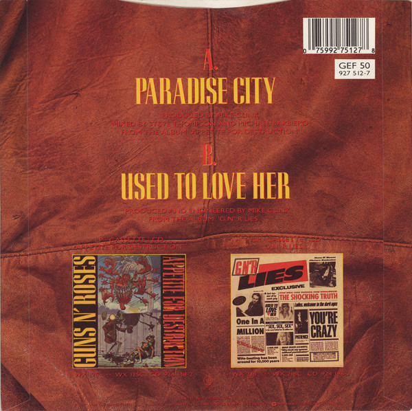 Guns N' Roses - Paradise City | Geffen Records (GEF 50) - 2 Guns N' Roses - Paradise City | Geffen Records (GEF 50) - 2
