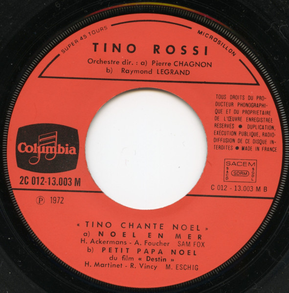 Tino Rossi - Tino Chante Noël | Columbia (2C 012 - 13.003M) - 4 Tino Rossi - Tino Chante Noël | Columbia (2C 012 - 13.003M) - 4