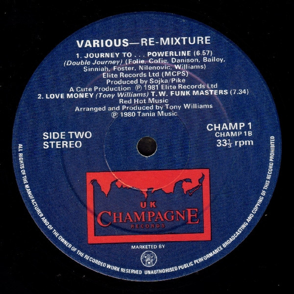 Various - Re-Mixture | Champagne Records (CHAMP 1) - 3