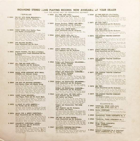 Frank Chacksfield & His Orchestra - Ebb Tide | Richmond (S 30078) - 2 Frank Chacksfield & His Orchestra - Ebb Tide | Richmond (S 30078) - 2