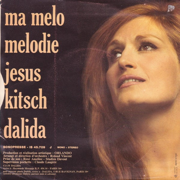 Dalida - Ma Melo Melodie / Jesus Kitsch | International Shows (IS 45709) - 2 Dalida - Ma Melo Melodie / Jesus Kitsch | International Shows (IS 45709) - 2
