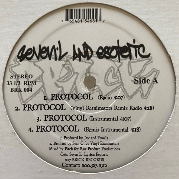 7L & Esoteric - Protocol | Brick Records (BRK 004) - main