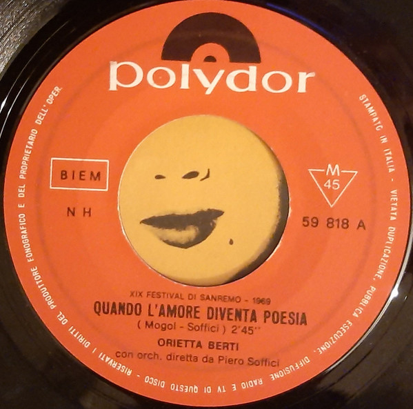 Orietta Berti - Quando L'Amore Diventa Poesia | Polydor (NH 59818) - 3