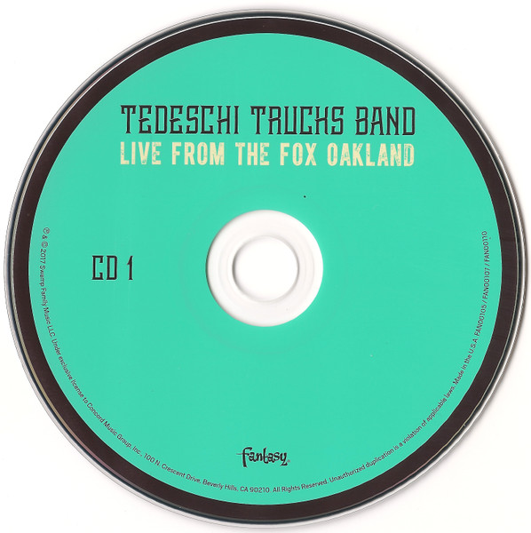 Tedeschi Trucks Band - Live From The Fox Oakland CD | Fantasy (FAN00105) - 3 Tedeschi Trucks Band - Live From The Fox Oakland CD | Fantasy (FAN00105) - 3