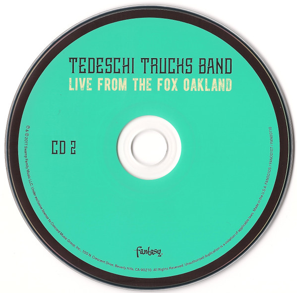 Tedeschi Trucks Band - Live From The Fox Oakland CD | Fantasy (FAN00105) - 4 Tedeschi Trucks Band - Live From The Fox Oakland CD | Fantasy (FAN00105) - 4