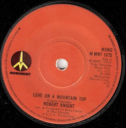 Robert Knight - Love On A Mountain Top | Monument (M MNT 1875)