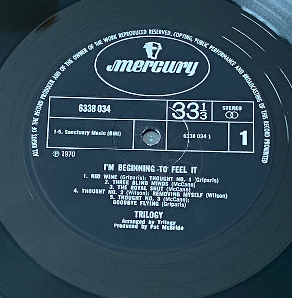 Trilogy - I'm Beginning To Feel It | Mercury (6338 034) - 3