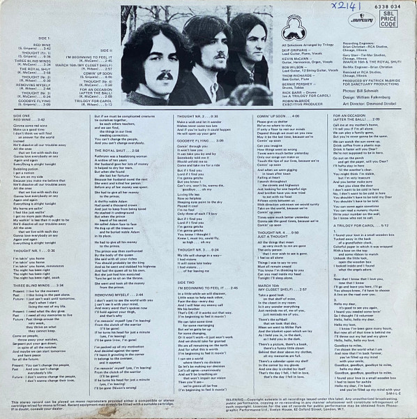 Trilogy - I'm Beginning To Feel It | Mercury (6338 034) - 2