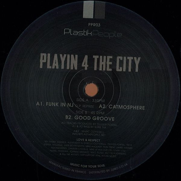 Playin' 4 The City - Playin' EP | Plastik People Recordings (PPR03)