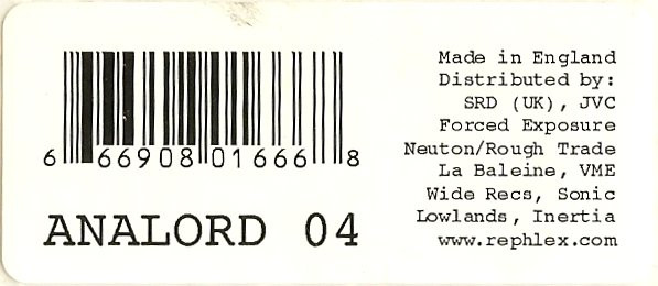 Aphex Twin - Analord 04 | Rephlex (ANALORD 04) - 3