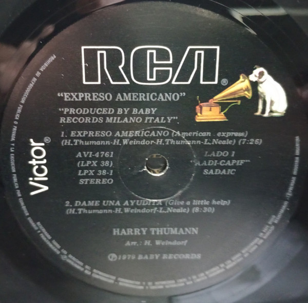 Harry Thumann - Expreso Americano = American Express | Rca Victor (AVI 4761) - 3