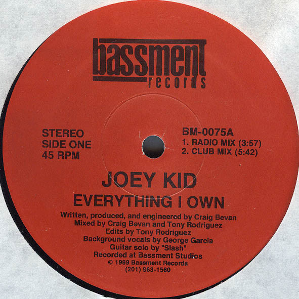 Joey Kid - Everything I Own | Bassment Records (BM-0075) - main