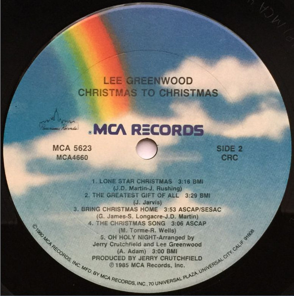 Lee Greenwood - Christmas To Christmas | MCA Records (MCA 5623) - 4