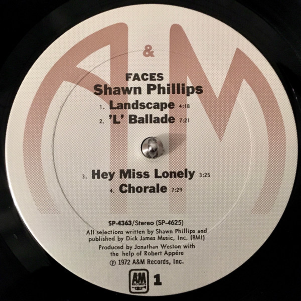 Shawn Phillips - Faces | A&M Records (SP 4363) - 3 Shawn Phillips - Faces | A&M Records (SP 4363) - 3