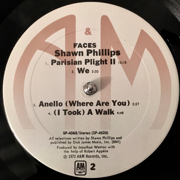 Shawn Phillips - Faces | A&M Records (SP 4363) - 4 Shawn Phillips - Faces | A&M Records (SP 4363) - 4