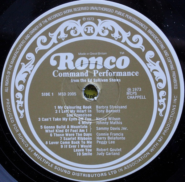 Various - Command Performance | Ronco (MSD 2005) - 3 Various - Command Performance | Ronco (MSD 2005) - 3