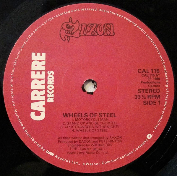 Saxon - Wheels Of Steel | Carrere (CAL 115) - 3 Saxon - Wheels Of Steel | Carrere (CAL 115) - 3