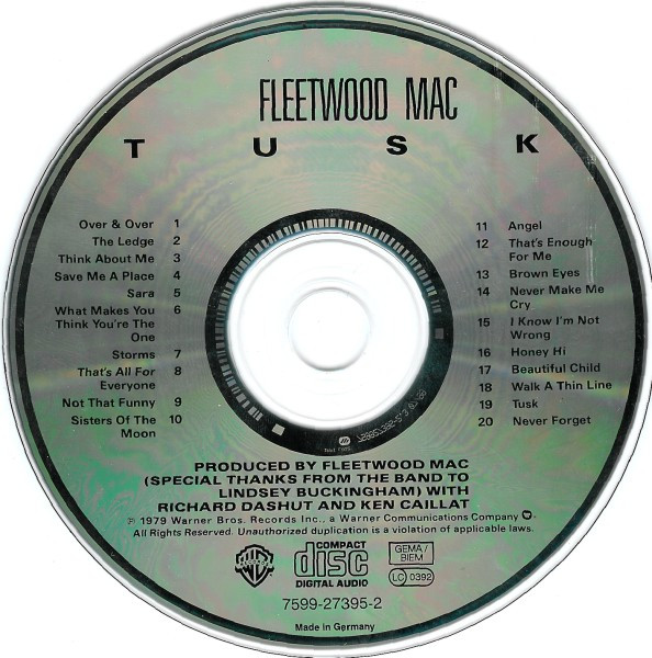 Fleetwood Mac - Tusk | Warner Bros. Records (7599-27395-2) - 3