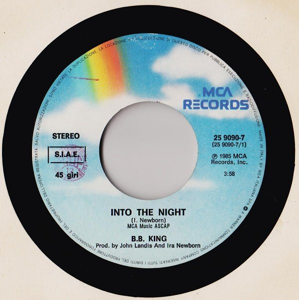 B.B. King - Into The Night (Music From The Original Motion Picture Soundtrack "Into The Night") | MCA Records (25 9090-7) - 2