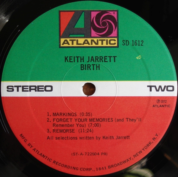 Keith Jarrett - Birth | Atlantic (SD 1612) - 4