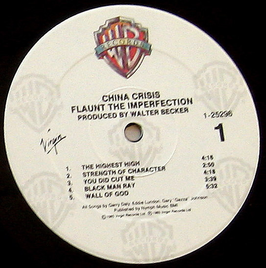 China Crisis - Flaunt The Imperfection | Warner Bros. Records (1-25296) - 3 China Crisis - Flaunt The Imperfection | Warner Bros. Records (1-25296) - 3