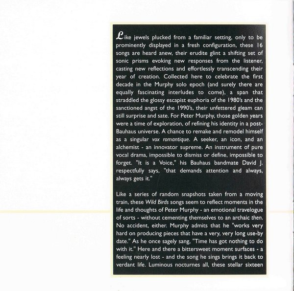 Peter Murphy - Wild Birds 1985-1995 | Beggars Banquet (BBL 2019 CD) - 4