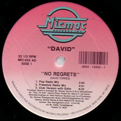 David Torres - No Regrets | Micmac Records, Inc. (MIC-552) - main
