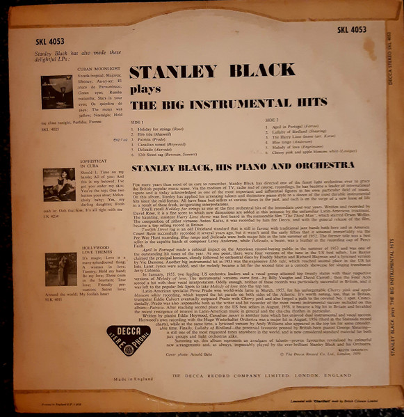 Stanley Black - Plays The Big Instrumental Hits | Decca (SKL 4053) - 4