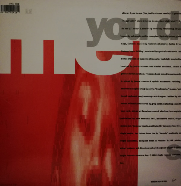 Ryuichi Sakamoto Featuring Jill Jones - You Do Me | Virgin (VINX 1242) - main