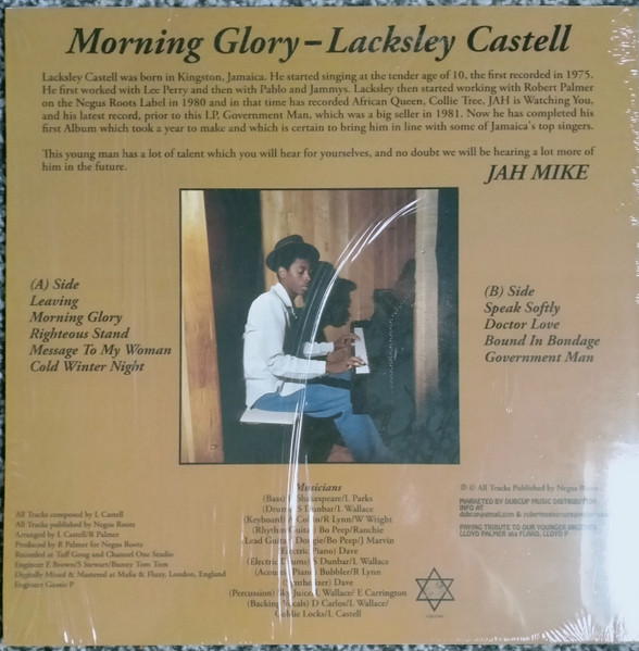 Lacksley Castell - Morning Glory | Negus Roots (NERLP002) - 2 Lacksley Castell - Morning Glory | Negus Roots (NERLP002) - 2