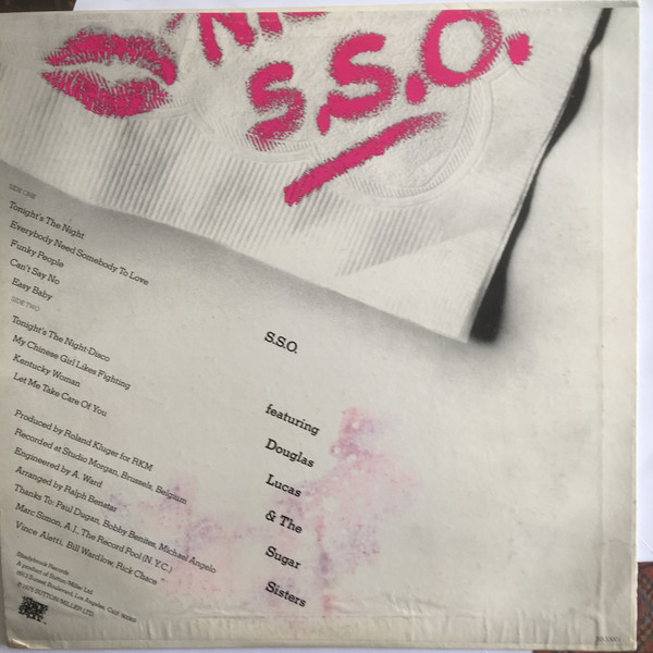 The S.S.O. Orchestra Featuring Douglas Lucas & The Sugar Sisters - Tonight's The Night | Shadybrook Records (SB 33-001) - 2 The S.S.O. Orchestra Featuring Douglas Lucas & The Sugar Sisters - Tonight's The Night | Shadybrook Records (SB 33-001) - 2