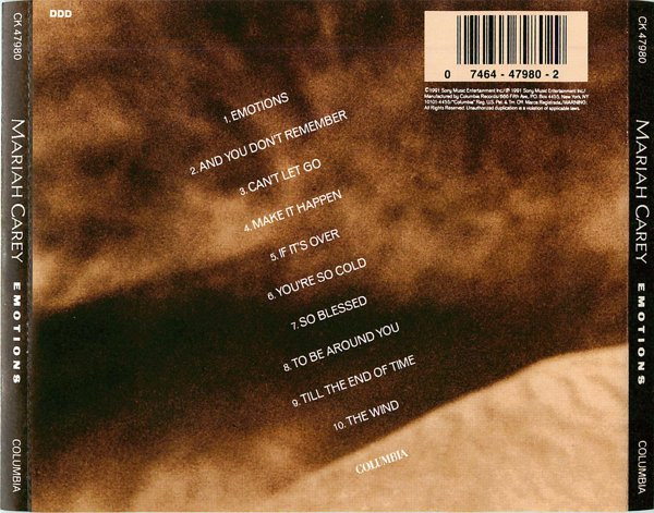 Mariah Carey - Emotions | Columbia (CK 47980) - 2 Mariah Carey - Emotions | Columbia (CK 47980) - 2