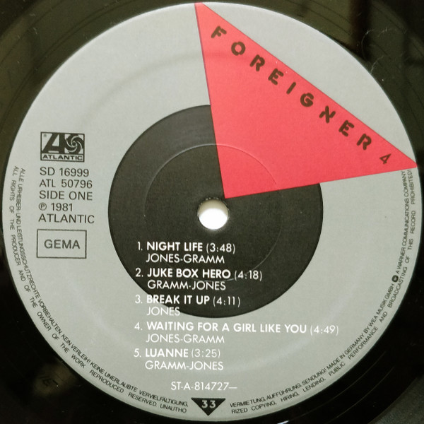 Foreigner - 4 | Atlantic (ATL 50796) - 3