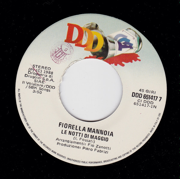 Fiorella Mannoia - Le Notti Di Maggio | DDD (DDD 651417 7) - 3