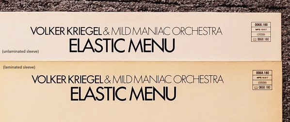 Volker Kriegel & Mild Maniac Orchestra - Elastic Menu | MPS Records (0068.180) - 3 Volker Kriegel & Mild Maniac Orchestra - Elastic Menu | MPS Records (0068.180) - 3